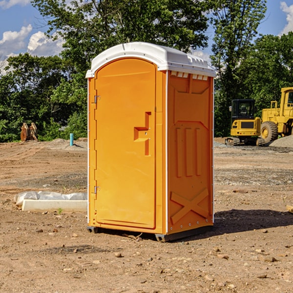 how often are the porta potties cleaned and serviced during a rental period in Crockett Mills